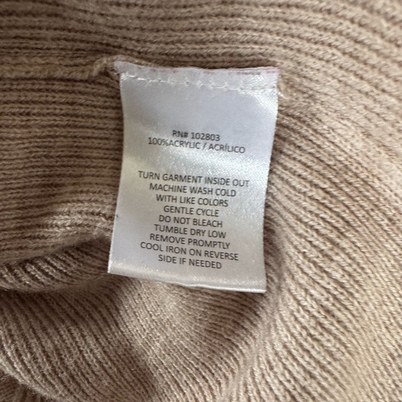 Napa Valley Cozy Beige Scoop Neck Knit High Low Sweater - Picture 8 of 8